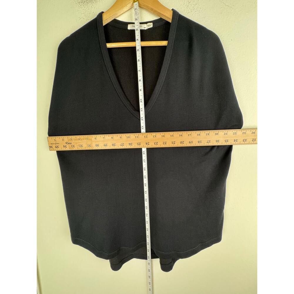 rag & bone Phoenix Vee Jersey V Neck Tee Black M - Picture 14 of 14